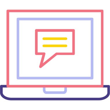 Bilgisayar. Web simgesi basit illüstrasyon