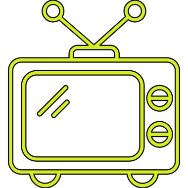 TV televizyon simgesi, özet biçimi