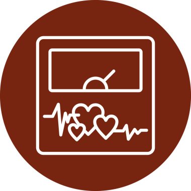 Kalp ikonu vektör illüstrasyonu