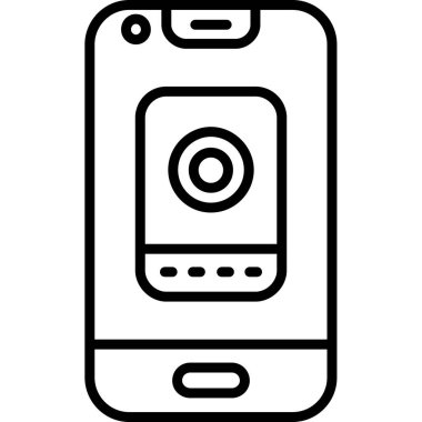 Hareket eden telefon simgesi, anahat stili