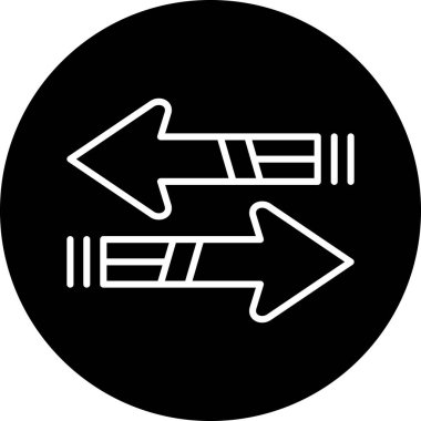 Bir yol simgesinin vektör illüstrasyonu