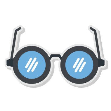 Gözlük. Web simgesi basit illüstrasyon