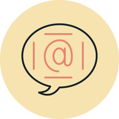 Konuş. Web simgesi basit illüstrasyon