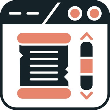 Kontrol listesi simgesi. vektör biçimi, yuvarlak açıları, gri ve cyan renkleri, beyaz arkaplanı olan çift renkli düz ikonik semboldür