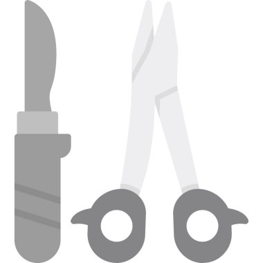 tornavida araçları simgesi seti. Tornavidanın basit bir çizimi