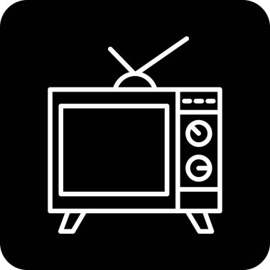 TV simgesi vektör illüstrasyonu
