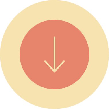 Düz biçimli ok yönü gezinme simgesi