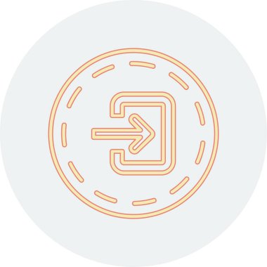 Bir çember simgesinin vektör illüstrasyonu