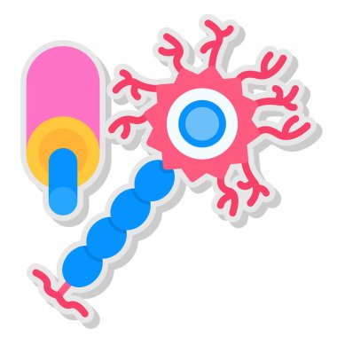 DNA 'sı olan bir insan beyninin vektör çizimi
