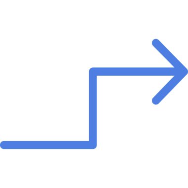 Web, vektör illüstrasyonu için doğru yön ok simgesi