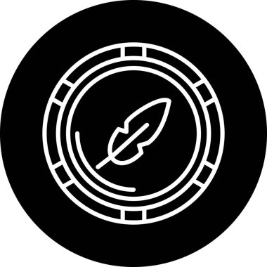 Bir pusula simgesinin vektör illüstrasyonu