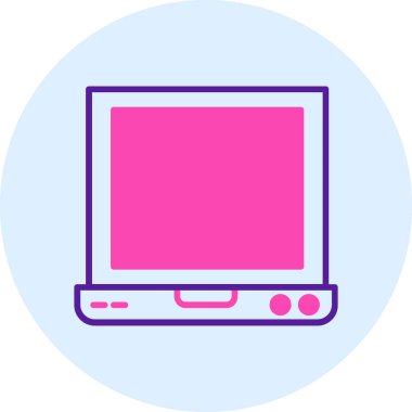 Bilgisayar. Web simgesi basit illüstrasyon