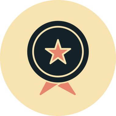 Rozet simgesi, vektör illüstrasyonu