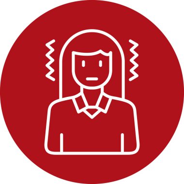 Kadın. Web simgesi basit illüstrasyon