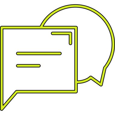 Sohbet kabarcığı vektör illüstrasyonu