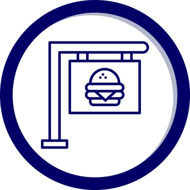 hamburger. Web simgesi basit illüstrasyon