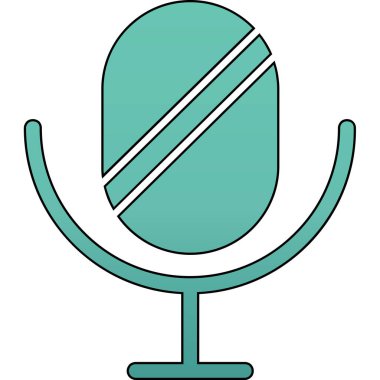 mikrofon simgesi vektör illüstrasyonu