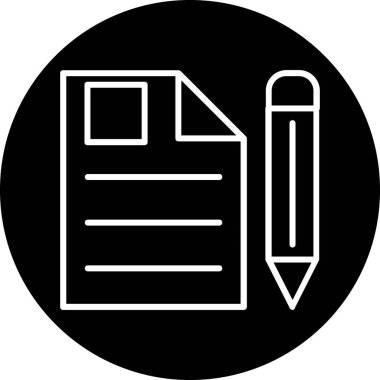 Kalem. Web simgesi basit illüstrasyon