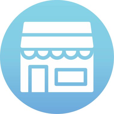 Dükkan. Web simgesi basit illüstrasyon