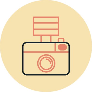 Kamera. Web simgesi basit illüstrasyon