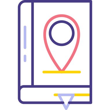 Harita konumu. Basit illüstrasyon