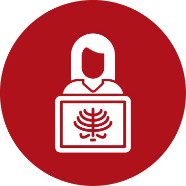 Kadın simgesinin vektör illüstrasyonu