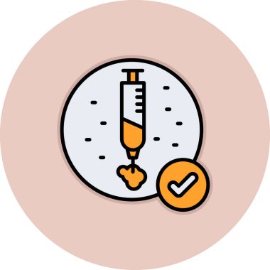 Aşı. Web simgesi basit tasarım