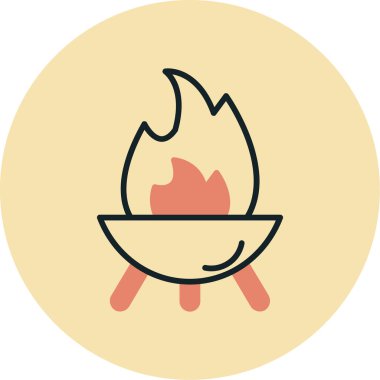 Yangın var. Web simgesi basit tasarım