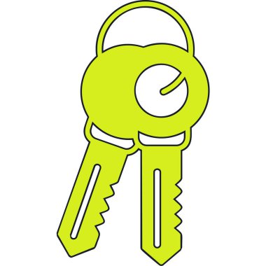 anahtar simgesi. Web için anahtar vektör simgelerinin özet çizimi