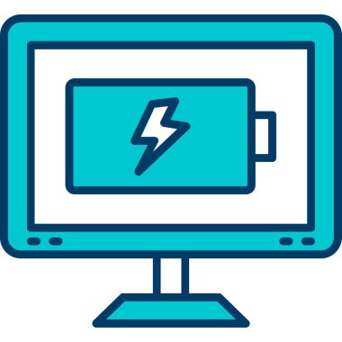 bilgisayar pil simgesi, vektör illüstrasyon tasarımı