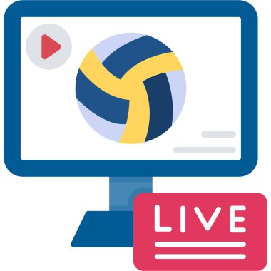 canlı spor düz vektör simgesi