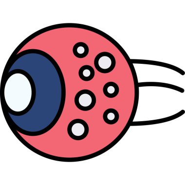 Gezegen simgesi, vektör çizimi