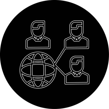 İş ve finans simgesinin vektör illüstrasyonu