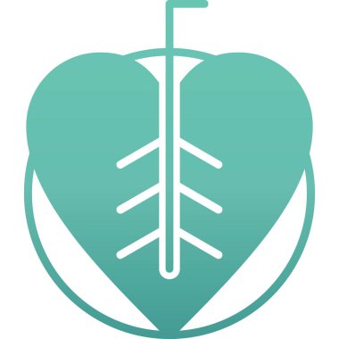 Kalp. Web simgesi basit illüstrasyon