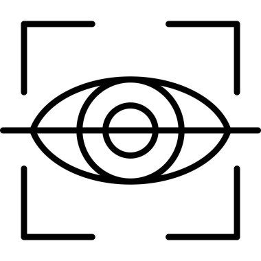 vizyon ikonu vektör illüstrasyonu