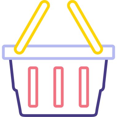 Alışveriş. Web simgesi basit illüstrasyon