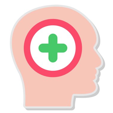 beyin ikonu vektör illüstrasyonu.