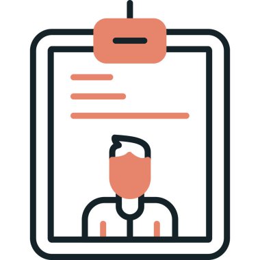 kimlik kartı vektör simgesi