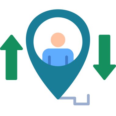 İş konumu konum ikonu vektör illüstrasyonu