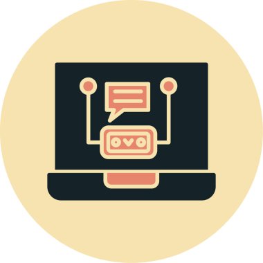 robot düz vektör simgesi