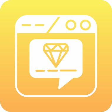 Elmas simgesinin vektör illüstrasyonu