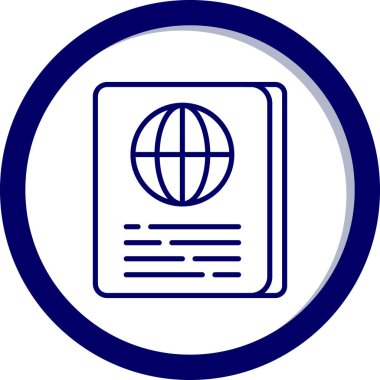 Bir belge simgesinin vektör illüstrasyonu