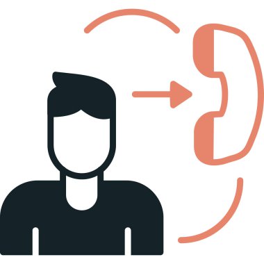 erkek çağrı merkezi simgesi