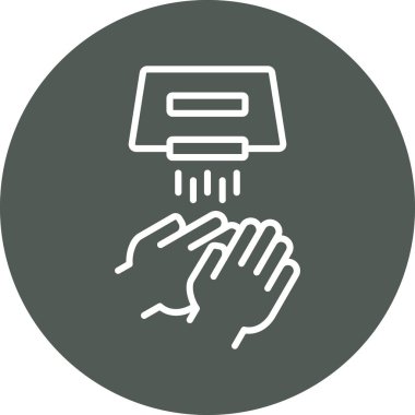 El yıkama ikonu. Beyaz arkaplanda izole edilmiş web tasarımı için El yıkama vektör simgesi