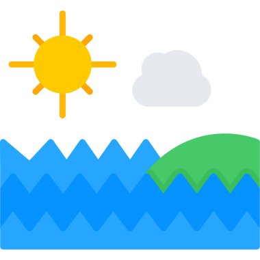 Hava durumu simgesi, vektör illüstrasyonu