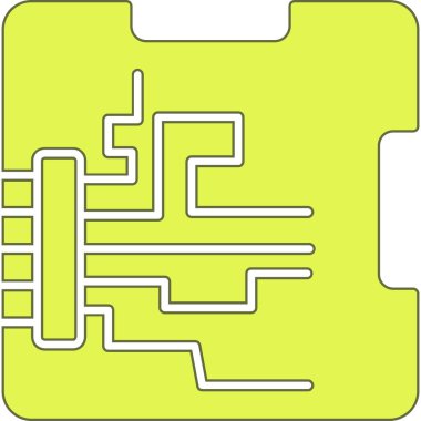 yeşil labirent, labirent, vektör illüstrasyonu