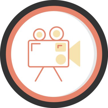 video kamera web simgesi, vektör çizim