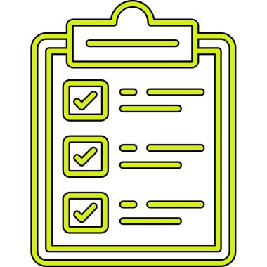 Kontrol listesi. Web simgesi basit illüstrasyon