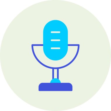 mikrofon web simgesi, basit tasarım illüstrasyonu