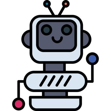 Robot simgesi, vektör çizimi